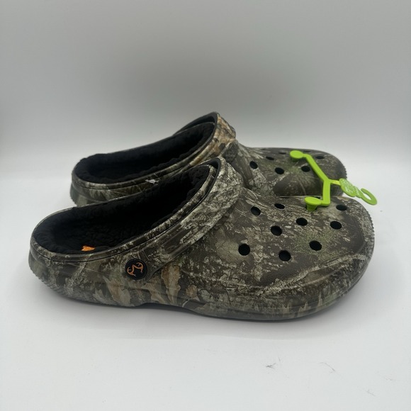 Crocs Realtree APX Classic Clogs Mens 9 Womens 11 Green Camo Lined Slip On Shoes main image 6